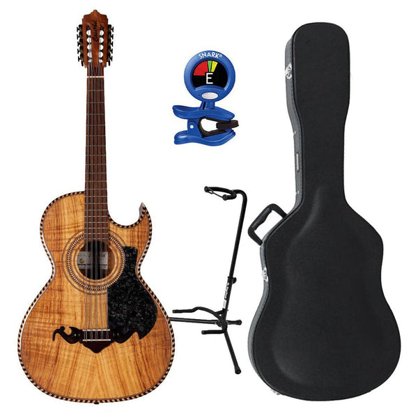Cascabel Bajo Quinto Palo Escrito with Maple Top and Machinery, Hard Case, and Accessories-bajo quinto-Cascabel- Hermes Music