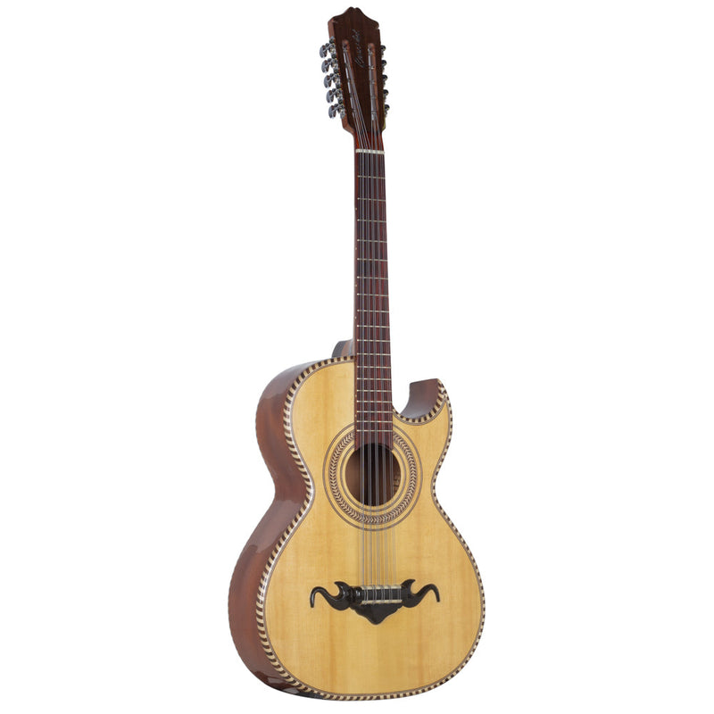 Cascabel Bajo Quinto Tan Cedar Wood with Accessories-Bajo Quinto-Cascabel- Hermes Music