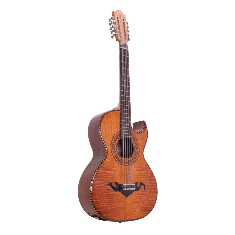 Cascabel Bajo Quinto Walnut and Rosewood with Tuner, Hard Case, and Accessories-bajo quinto-Cascabel- Hermes Music