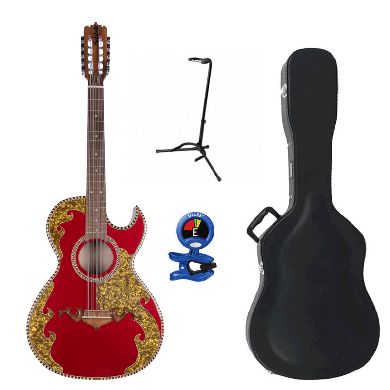 Cascabel Bajo Quinto in Cedar Wood, with Cord, and Nogal Top with Case and Accessories-Bajo Quinto-Cascabel- Hermes Music