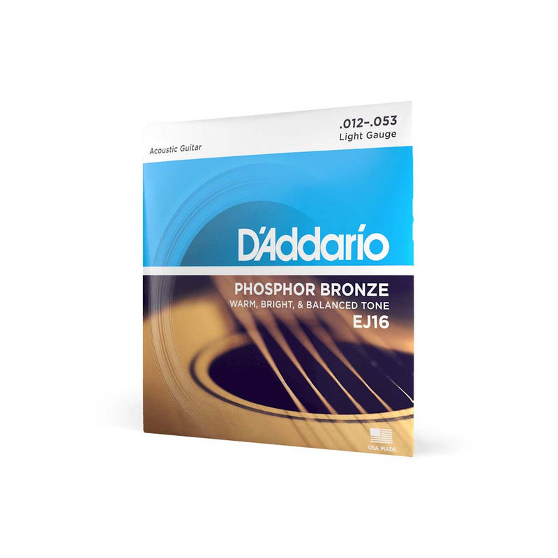 D'Addario EJ16 Phosphor Bronze Acoustic Guitar Strings-accessories-Daddario- Hermes Music