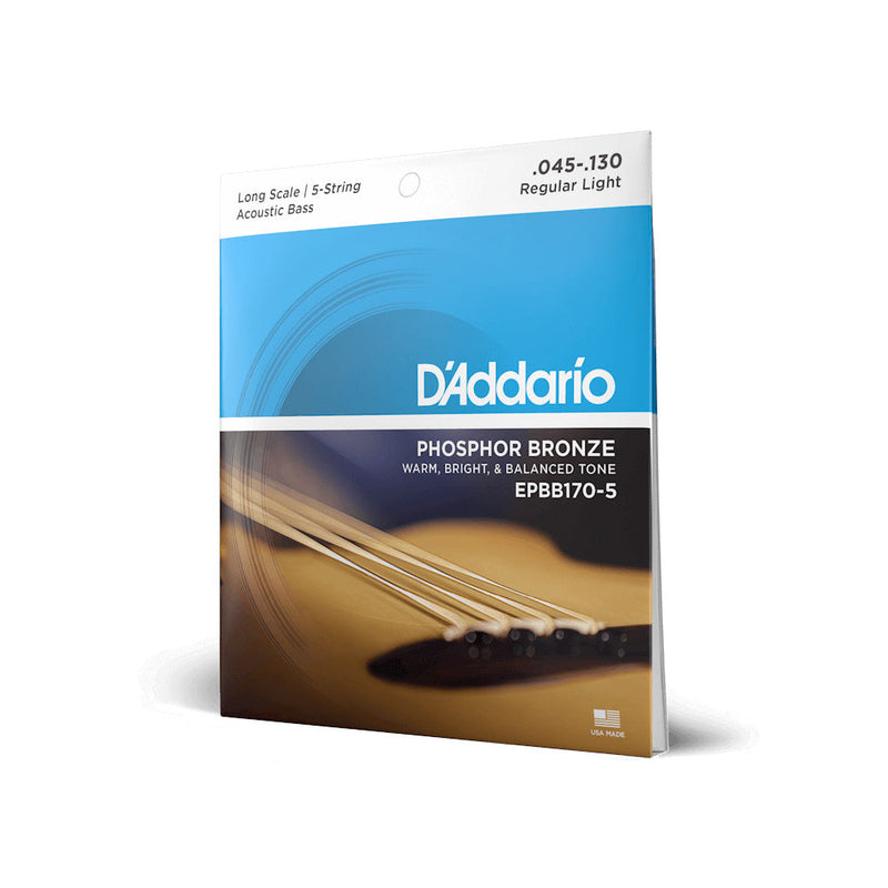 D'Addario phosphor bronze wound acoustic bass strings-accessories-Daddario- Hermes Music