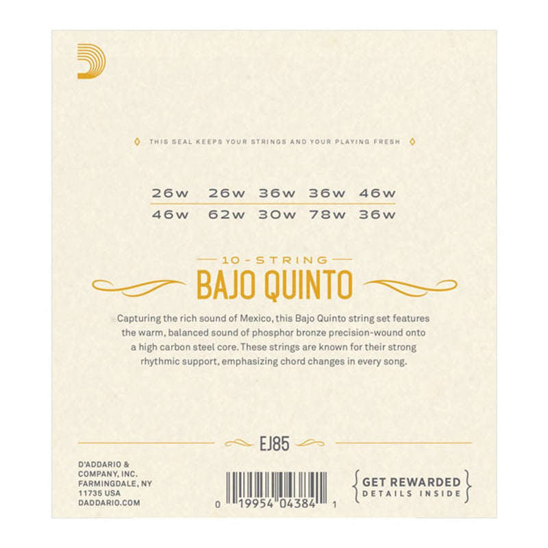 Daddario Strings for Bajo Quinto EJ85-accessories-Daddario- Hermes Music