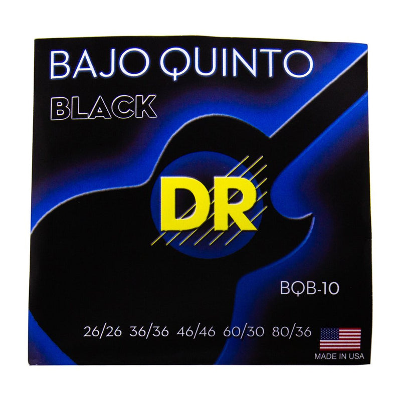 Dr Strings BQB-10 Strings for Bajo Quinto Black-accessories-Dr Strings- Hermes Music