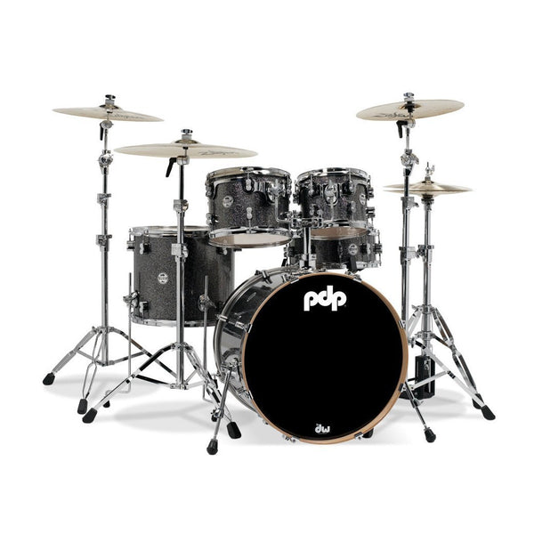 Drum Workshop PDP 5-Piece Drumset in Black Sparkle-drumset-Drum Workshop- Hermes Music