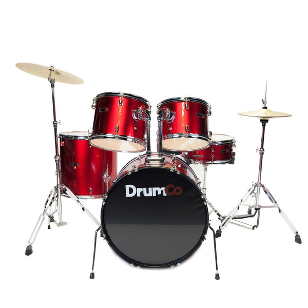 Drumco Obelix Drum Set Red with Chrome Hardware-Drum Kits-Drumco- Hermes Music