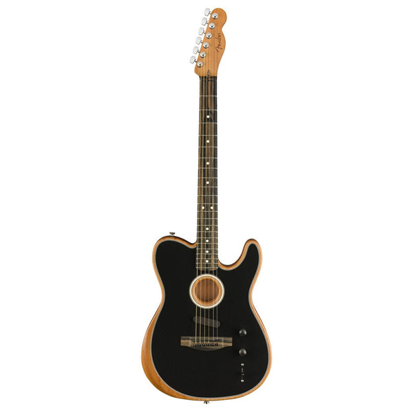 Fender American Acoustasonic Telecaster Black-guitar-Fender- Hermes Music