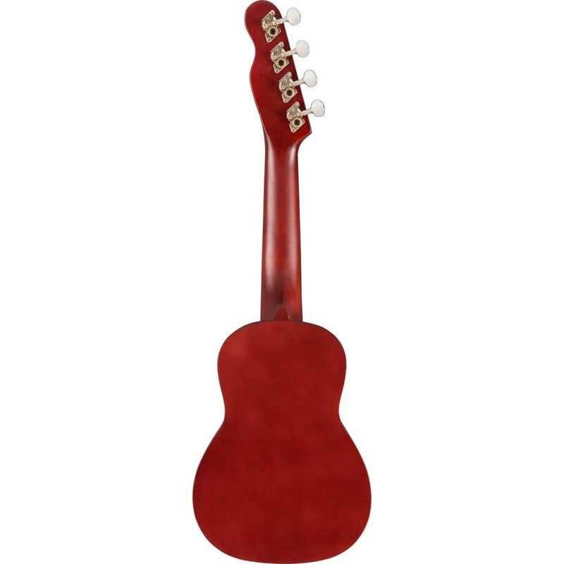 Fender® Venice Soprano Ukulele Cherry Red-ukulele-Fender- Hermes Music