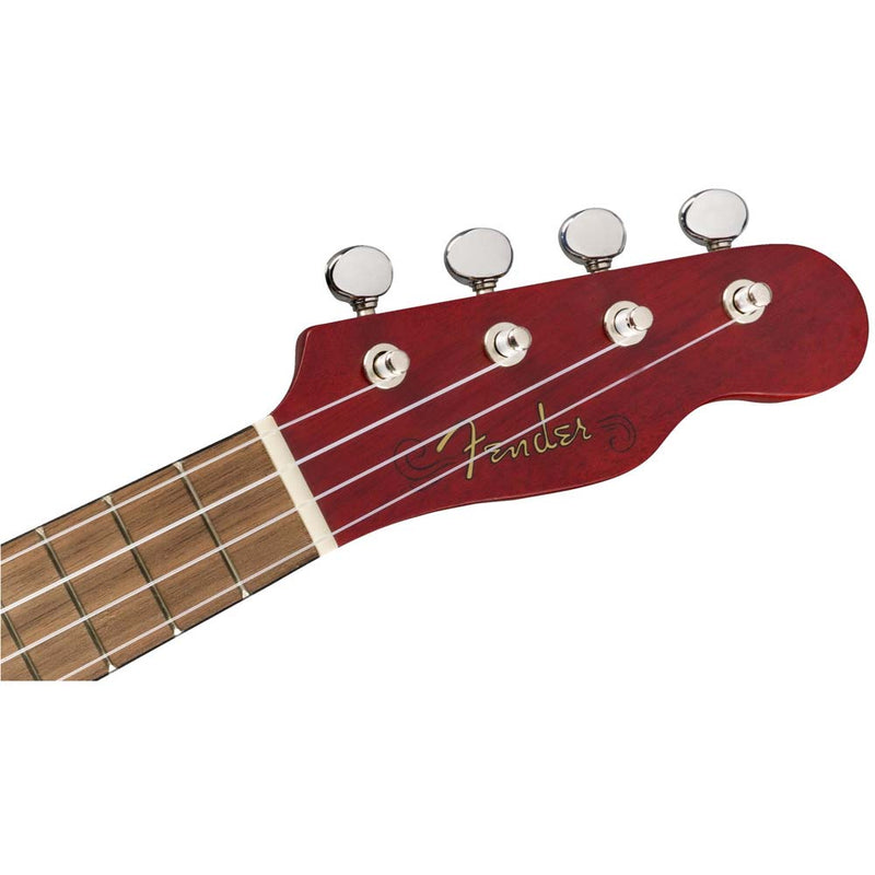 Fender® Venice Soprano Ukulele Cherry Red-ukulele-Fender- Hermes Music