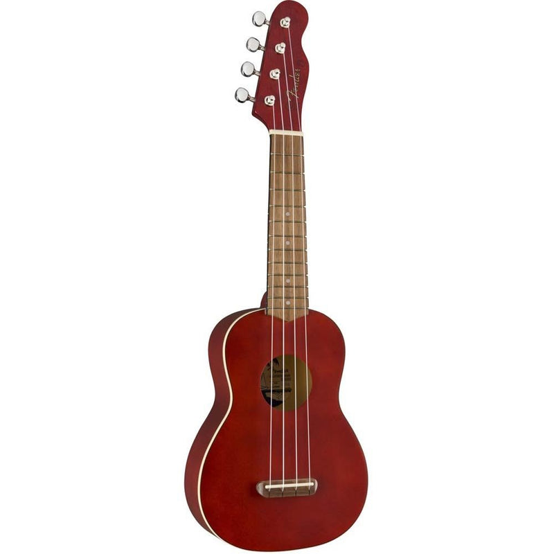 Fender® Venice Soprano Ukulele Cherry Red-ukulele-Fender- Hermes Music