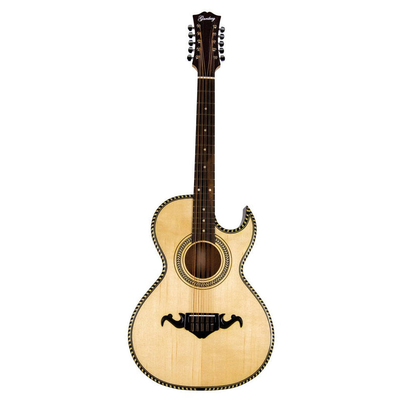 Garibay Bajo Quinto Natural with Hard Case-bajo quinto-Garibay- Hermes Music