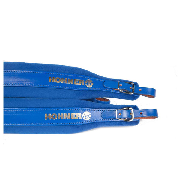 Hohner Accordion Leather Straps in Blue-accessories-Hohner- Hermes Music