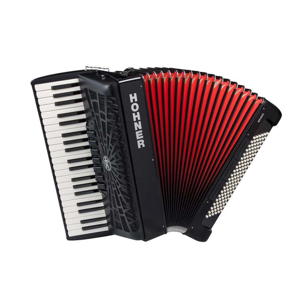 Hohner Bravo III Key Accordion with 120 Bass Buttons - Black-accordion-Hohner- Hermes Music