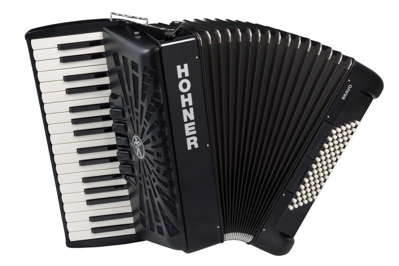 Hohner Bravo III Piano Accordion Black-accordion-Hohner- Hermes Music