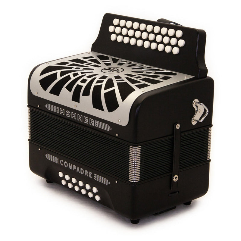 Hohner Compadre EAD Black with Matte Gray Grill-accordion-Hohner- Hermes Music