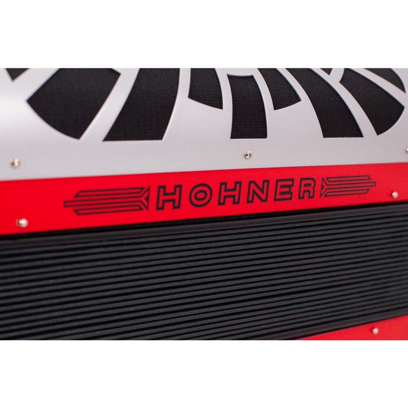 Hohner Compadre EAD Red with Matte Gray Grill-accordion-Hohner- Hermes Music