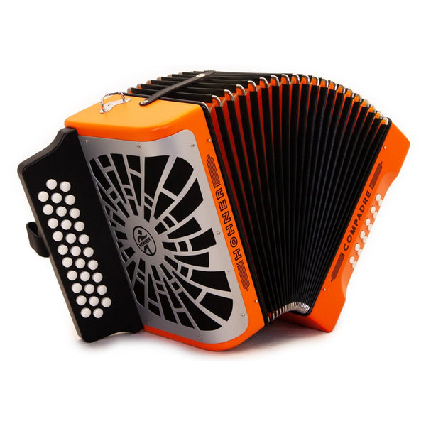 Hohner Compadre FBE Orange with Matte Gray Grill-accordion-Hohner- Hermes Music