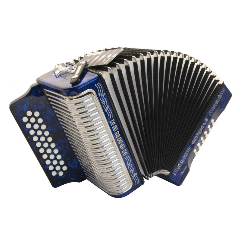 Hohner Corona II Classic GCF Dark Blue-accordion-Hohner- Hermes Music