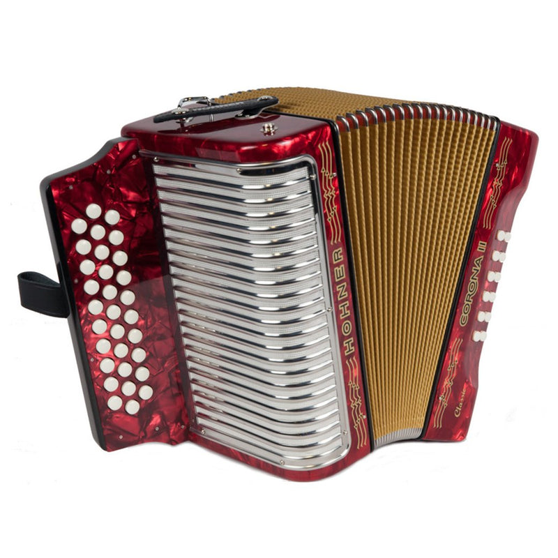 Hohner Corona II Classic Red EAD-accordion-Hohner- Hermes Music