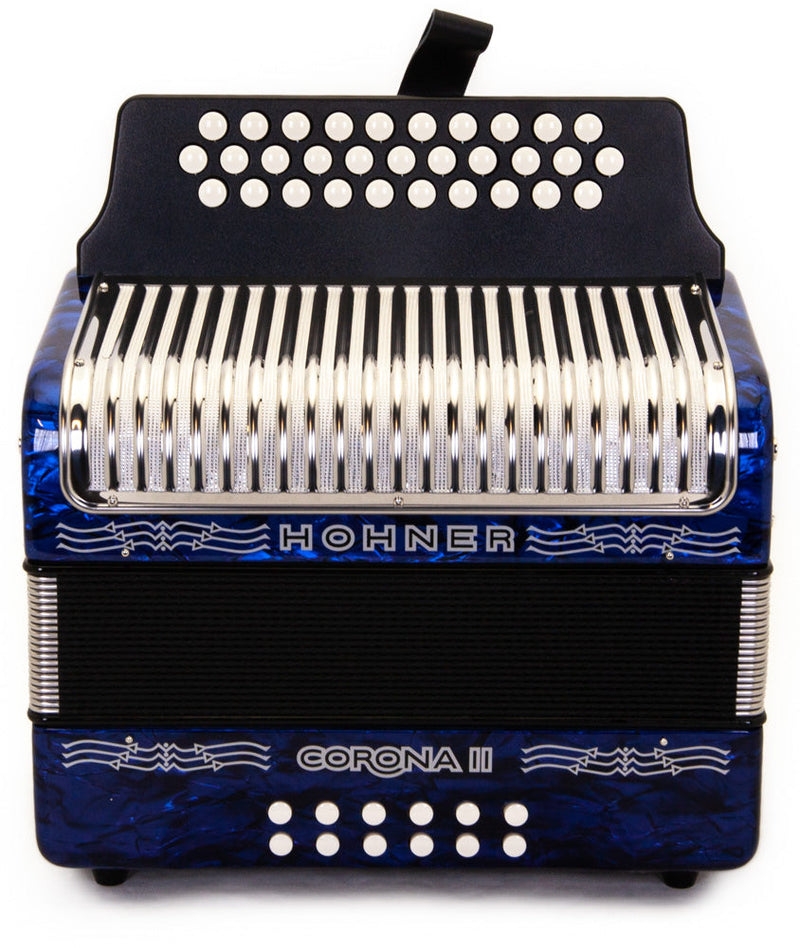 Hohner Corona II FBE Blue-accordion-Hohner- Hermes Music