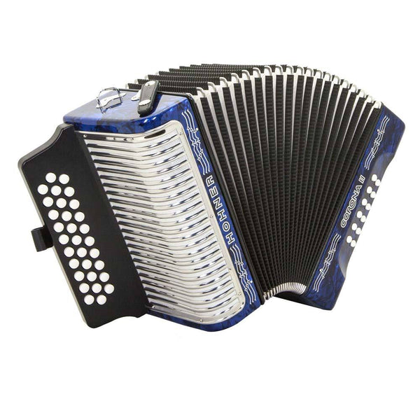 Hohner Corona II GCF Blue-accordion-Hohner- Hermes Music