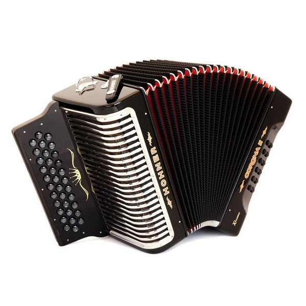 Hohner Corona II Xtreme EAD Black-accordion-Hohner- Hermes Music