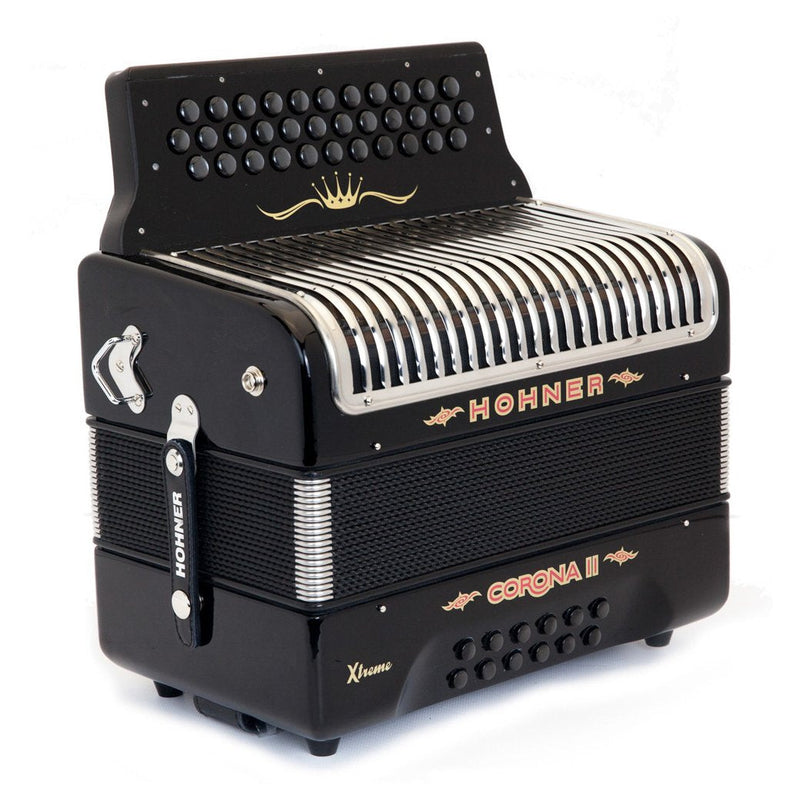Hohner Corona II Xtreme EAD Black-accordion-Hohner- Hermes Music