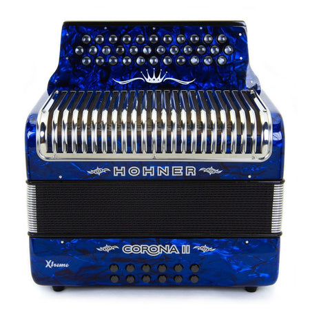 Hohner Corona II Xtreme EAD Blue-accordion-Hohner- Hermes Music