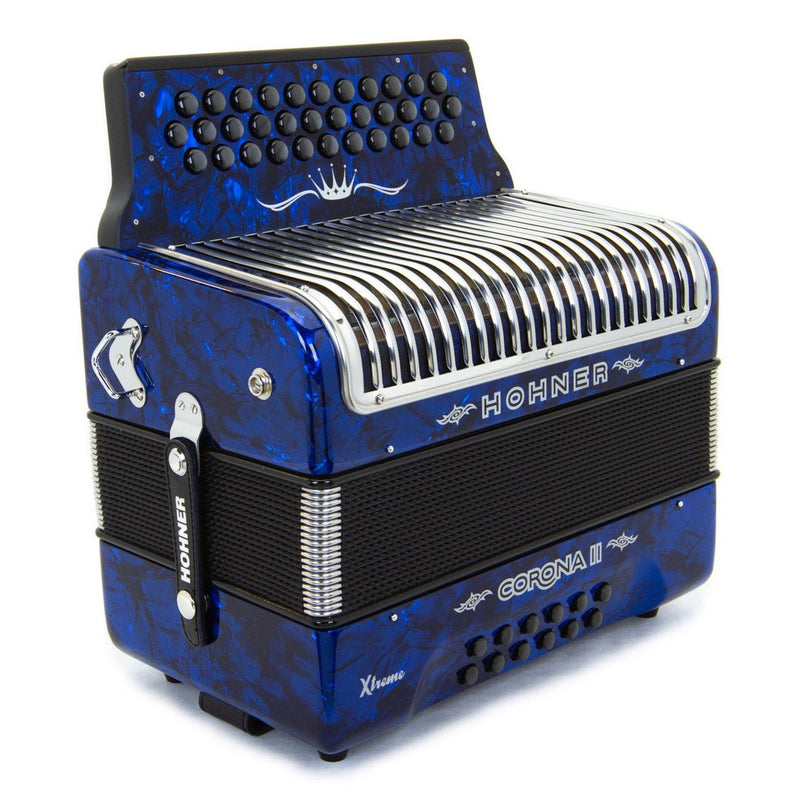 Hohner Corona II Xtreme FBE Blue-accordion-Hohner- Hermes Music