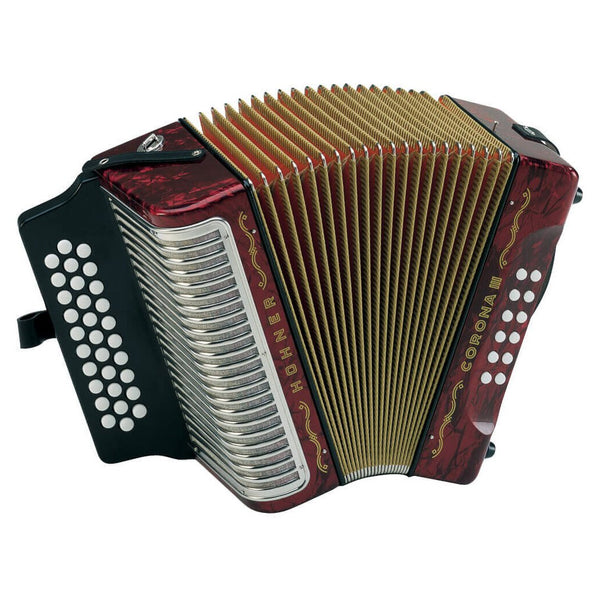 Hohner Corona III BEA Red - Vallenato Accordion-accordion-Hohner- Hermes Music