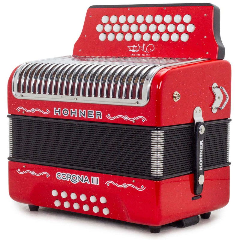 Hohner Corona III BbEbAb Emiliano Zuleta Signature Series-accordion-Hohner- Hermes Music