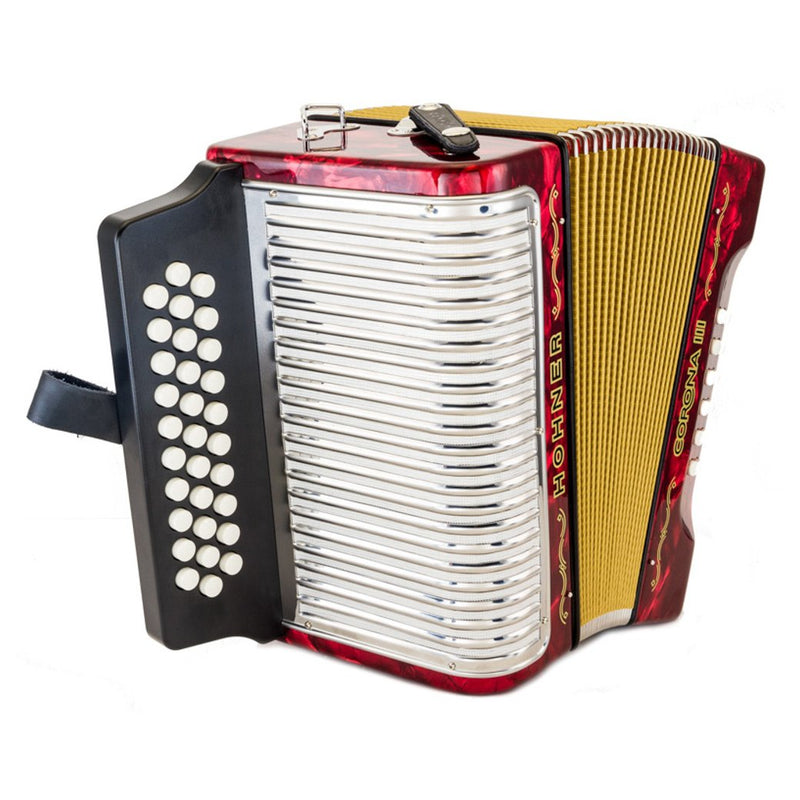 Hohner Corona III GCF Red-accordion-Hohner- Hermes Music