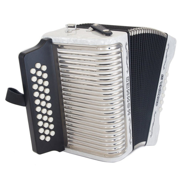 Hohner Corona III GCF White-accordion-Hohner- Hermes Music