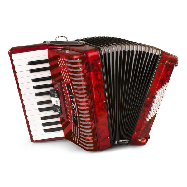 Hohner Economy 48 Bass Piano Accordion Red-accordion-Hohner- Hermes Music