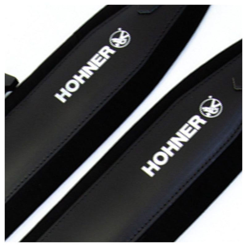 Hohner Extra Large Accordion Straps Black on Black Leather and Velvet-accessories-Hohner- Hermes Music