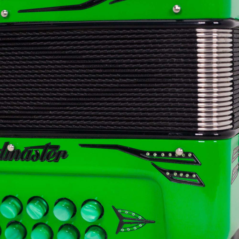 Cantabella Roadmaster Ultra Compact Accordion 5 Switches GCF Green-accordion-Cantabella- Hermes Music
