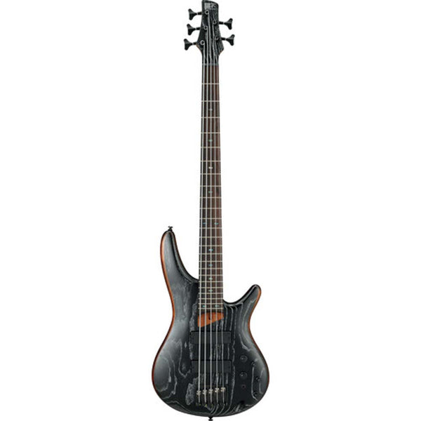 Ibanez SR675 SR Standard Series 5-String Electric Bass (Silver Wave Black Flat)-bass-Ibanez- Hermes Music