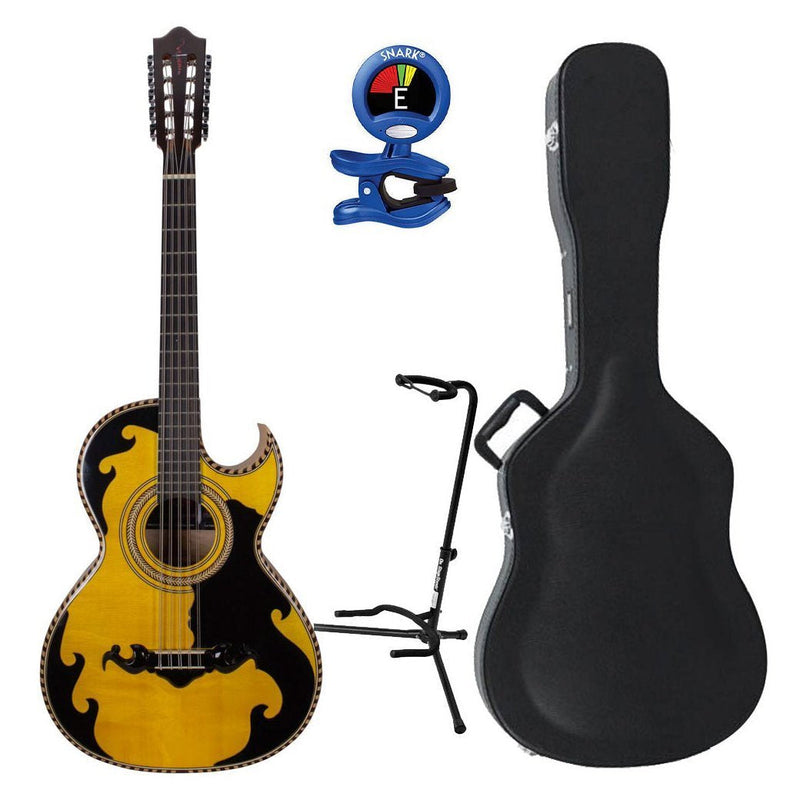 La Bestia Bajo Quinto de Ojo de Pájaro with Hard Case, Tuner, and Stand-bajo quinto-La Bestia- Hermes Music