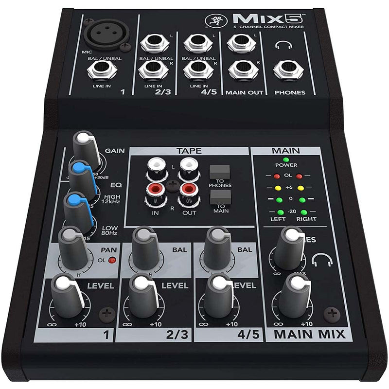 Mackie Mix5 Compact Mixer-mixer-Mackie- Hermes Music