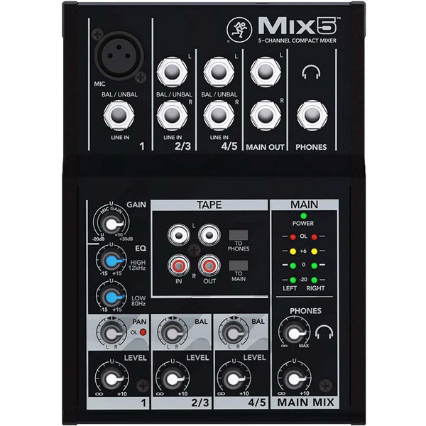 Mackie Mix5 Compact Mixer-mixer-Mackie- Hermes Music