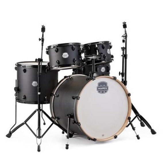 Mapex ST5295FBIZ - 5 Piece Storm Series Rock Black W/Hardware No Cymbals-drumset-Mapex- Hermes Music