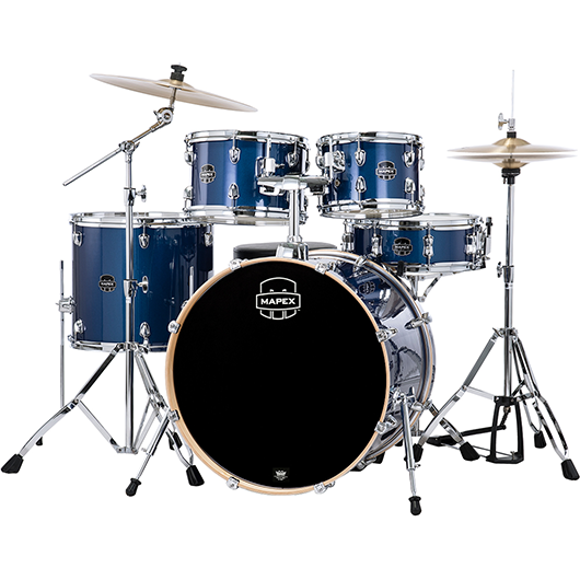 Mapex Venus 5 Pc Rock Complete Setup VI Blue Sky Sparkle-drumset-Mapex- Hermes Music