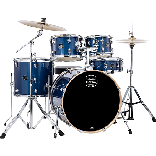 Mapex Venus 5 Pc Rock Complete Setup VI Blue Sky Sparkle-drumset-Mapex- Hermes Music