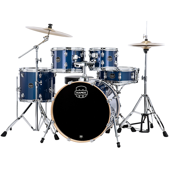 Mapex Venus 5 Piece Fusion Complete Setup VI Blue Sky Sparkle-drumset-Mapex- Hermes Music