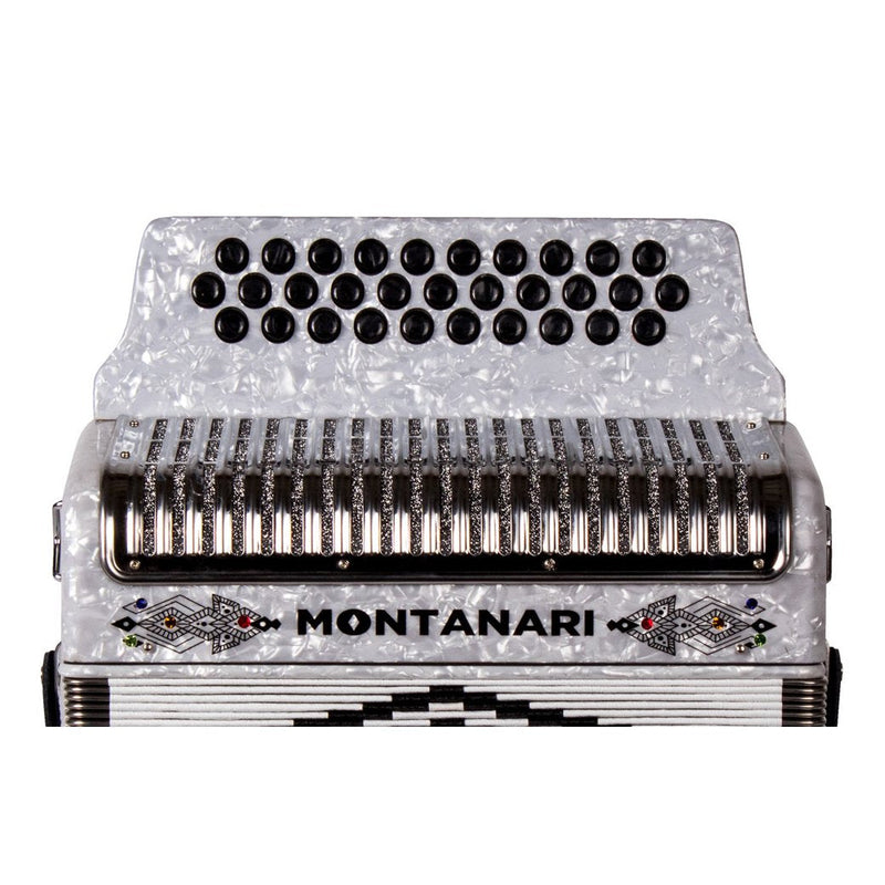 Montanari 3112 MG Accordion EAD White-accordion-Montanari- Hermes Music