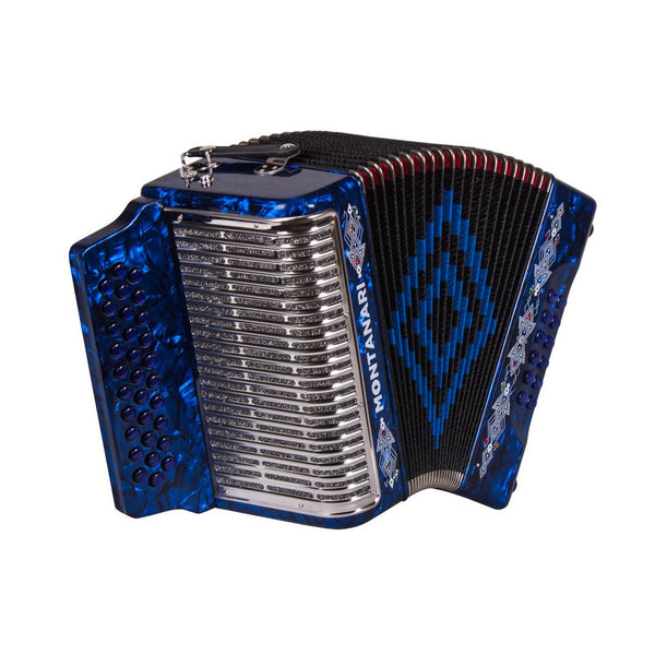Montanari 3112 MG Accordion No Switch FBE Blue-accordion-Montanari- Hermes Music