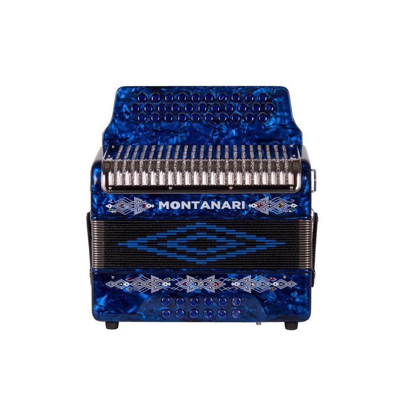 Montanari 3112 MG Acordion No Switch GCF Blue-accordion-Montanari- Hermes Music