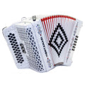 Montanari 3412 3 Switch Accordion FBE White-accordion-Montanari- Hermes Music