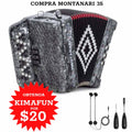 Montanari 3412 3 Switch Accordion FBE with Kimafun Microphone Bundle-bundle-Hermes Music- Hermes Music