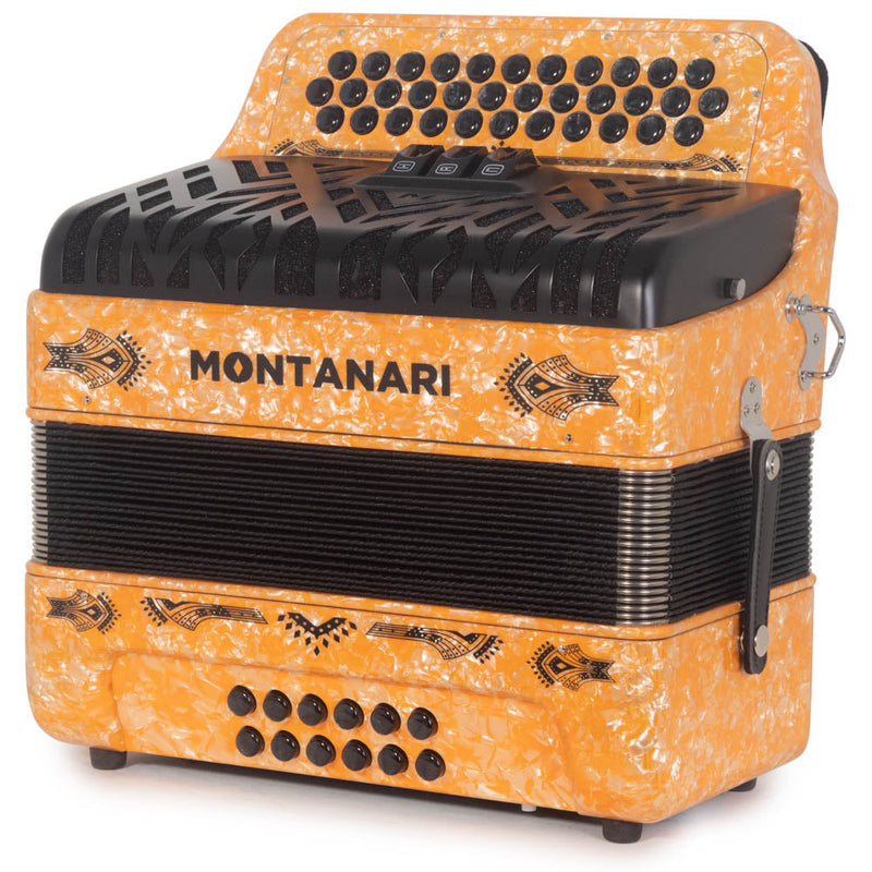 Montanari CM II Accordion 3 Switch 3412 EAD Orange-accordion-Montanari- Hermes Music